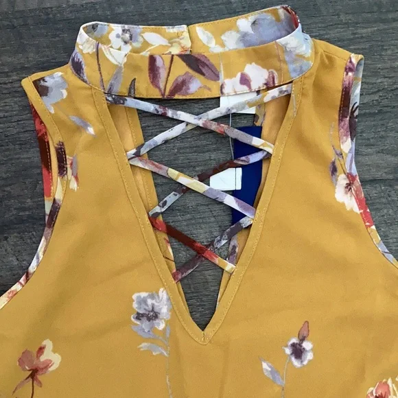 Floral Shift Dress, Marigold - Size XS - Picture 5 of 6